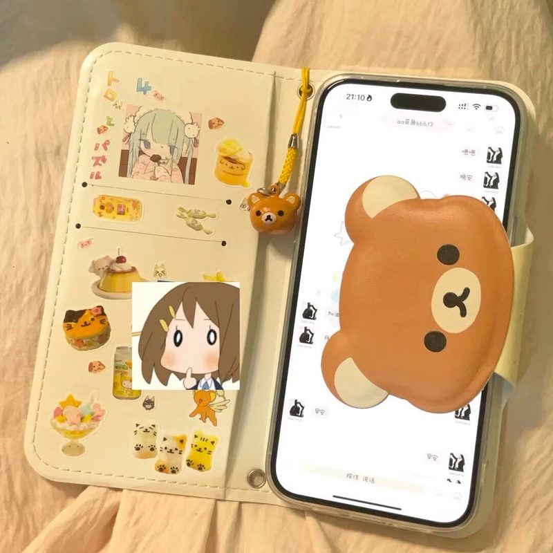 Phone Accessories Box Set - Чехол-флип Rilakkuma с милым мультяшным дизайном