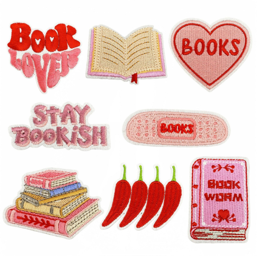 Phone Accessories Pictures - 10 шт. книги, пришивные вышитые нашивки